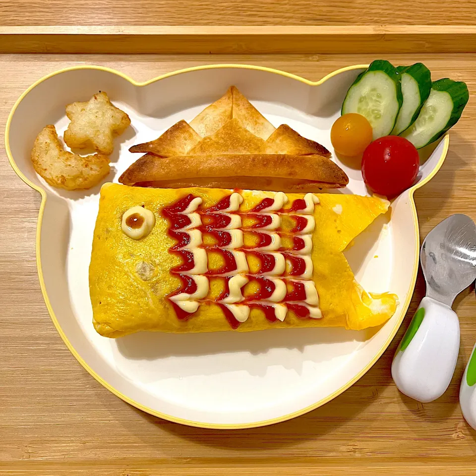 こどもの日🎏　むすこごはんよる|かぼちゃんさん