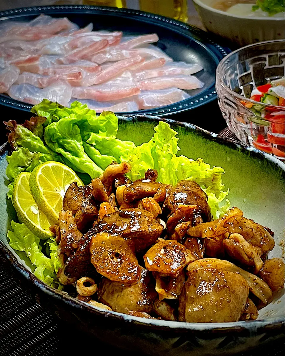 クエモツのガーリックバター醤油✨✨✨クエの内臓料理だよ。😉|イチロッタさん