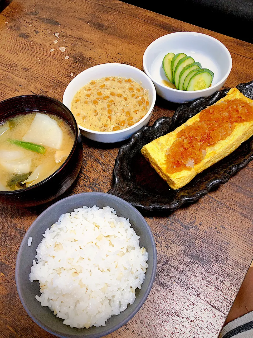 だし巻き納豆定食|一言多い君さん