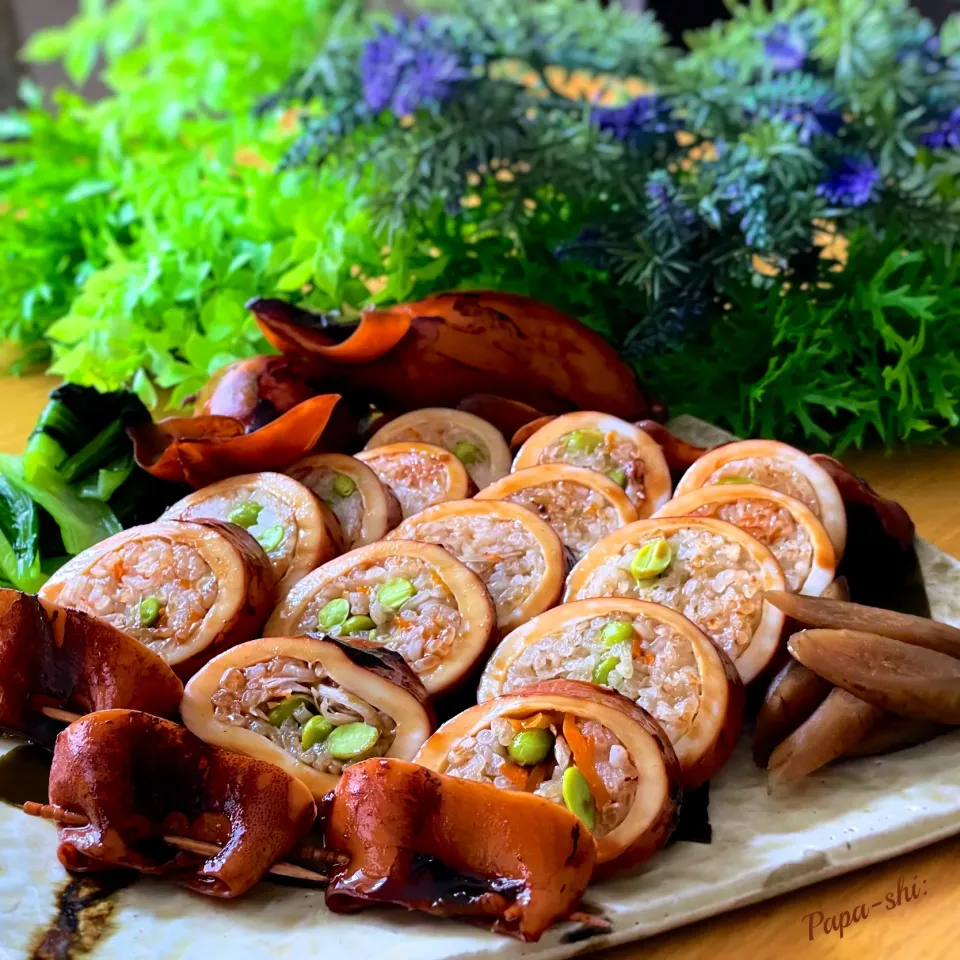 業スーの冷凍イカで いか飯🦑😊|パパ氏さん