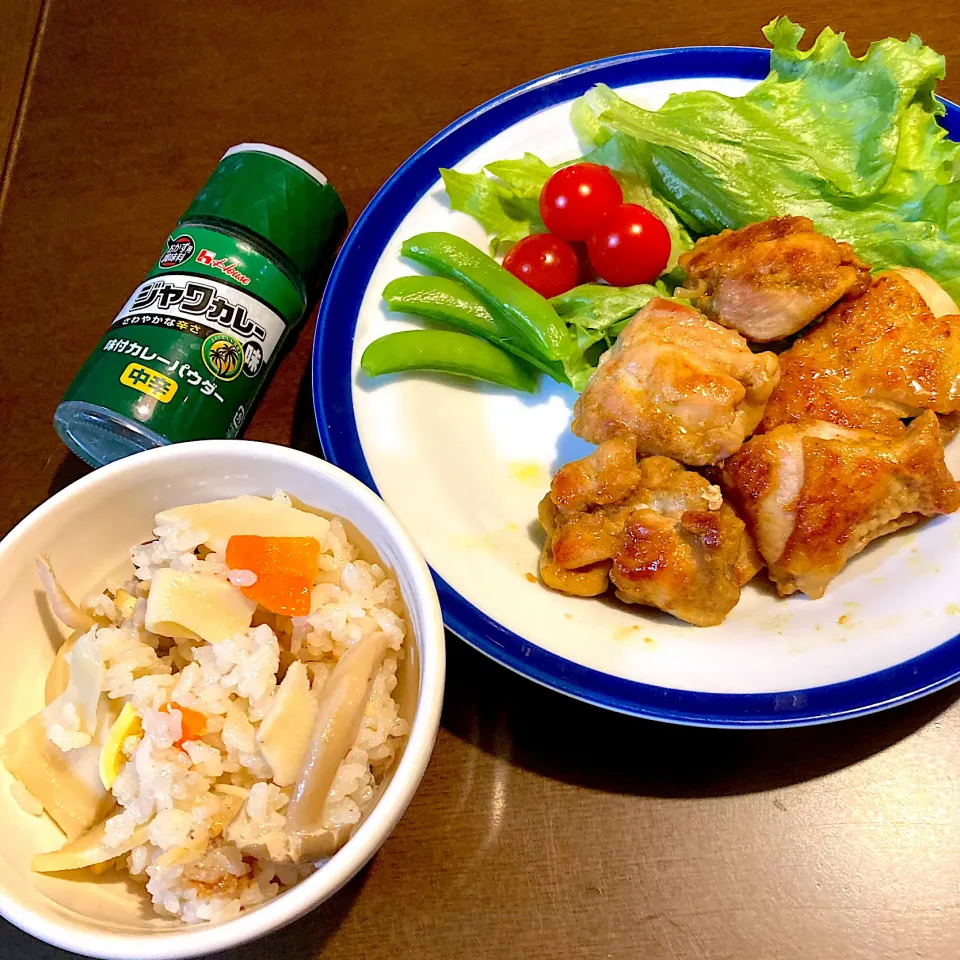 たけのこご飯と、味付けカレーパウダーでタンドリーチキン|Emiさん