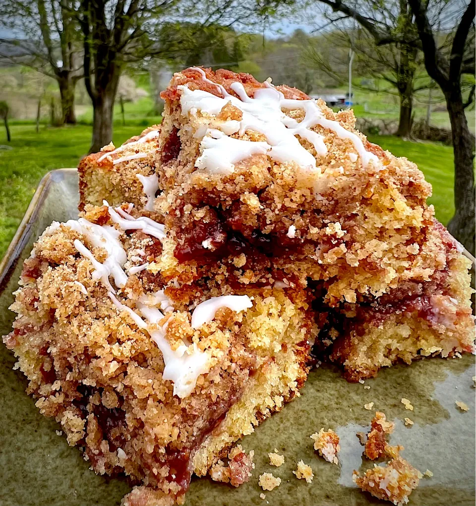 Coffee cake with raspberry swirl.|Dean M Rogersさん