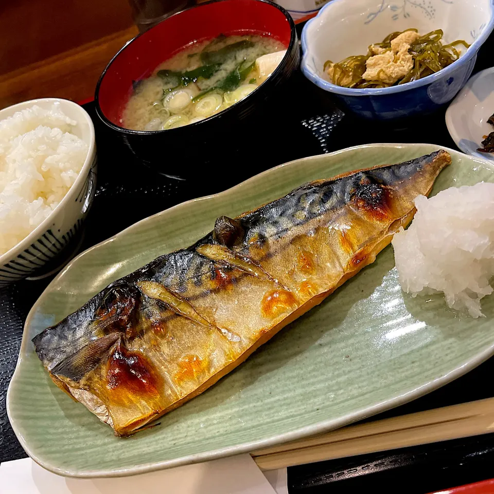 サバ文化干し定食@懐(月島)|塩豚骨さん