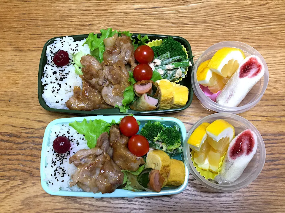 Snapdishの料理写真:豚のしょうが焼き弁当|ゆさん