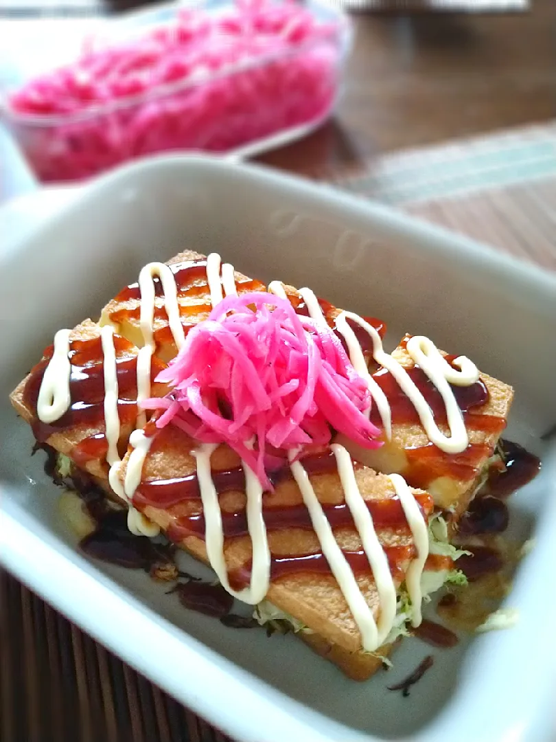 まりおさんの料理 お好み焼き風厚揚げ|まめころさん