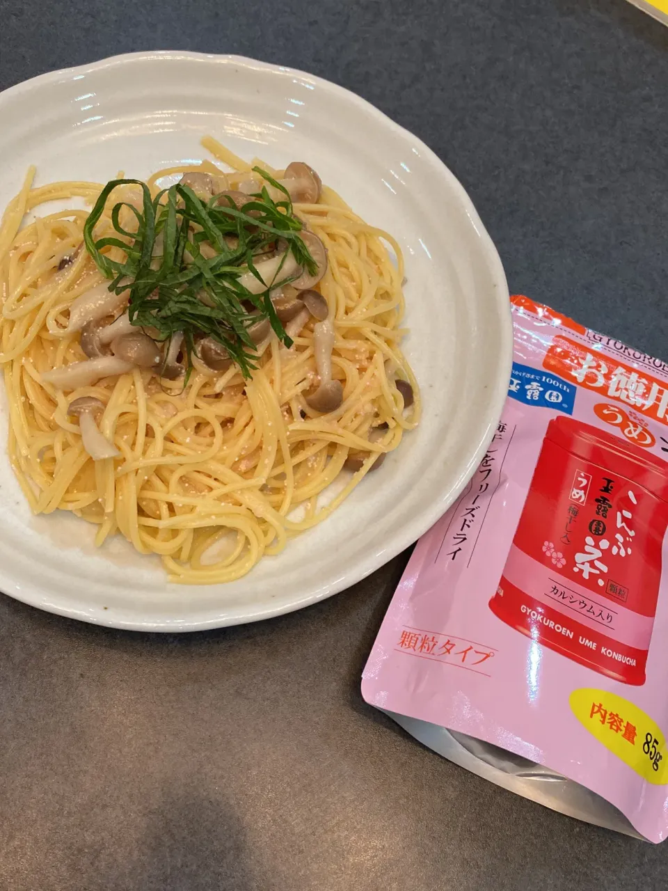 梅昆布茶入り明太子パスタ|まきさん