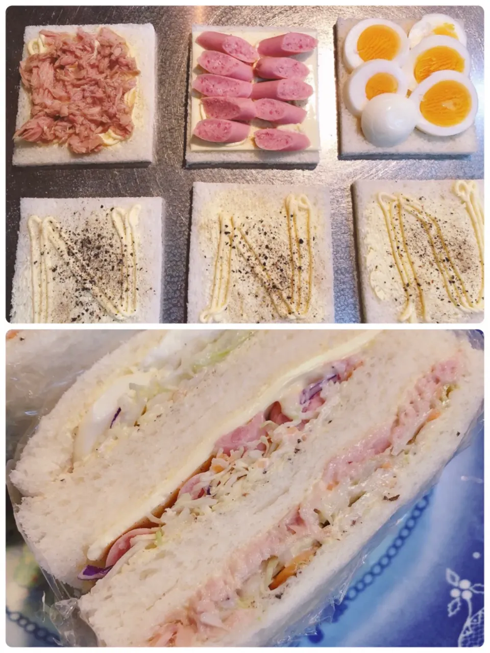 今朝は、あるもんでサンドウィッチ🥪☕️|海斗さん