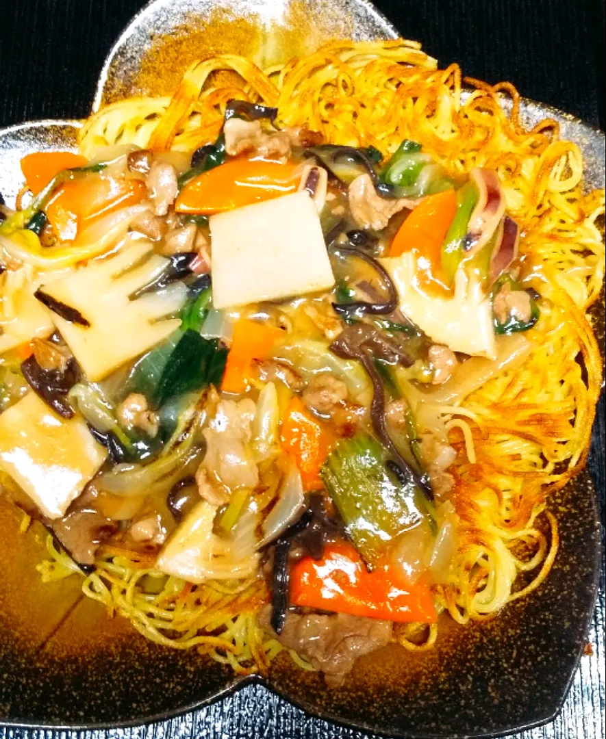 かた焼きそば(中華風)
もちろん賄いです‼️|DJ's Alyさん