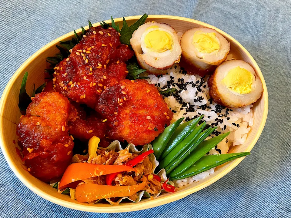 ヤンニョムチキン弁当🍱|ゆきさん