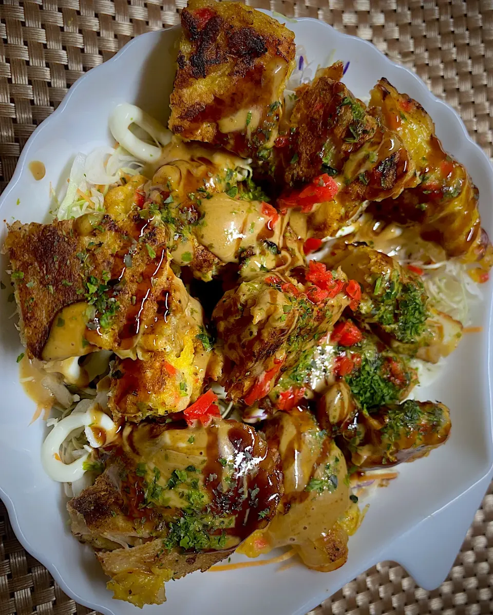 お好み焼きサラダ|すくらんぶるえっぐさん