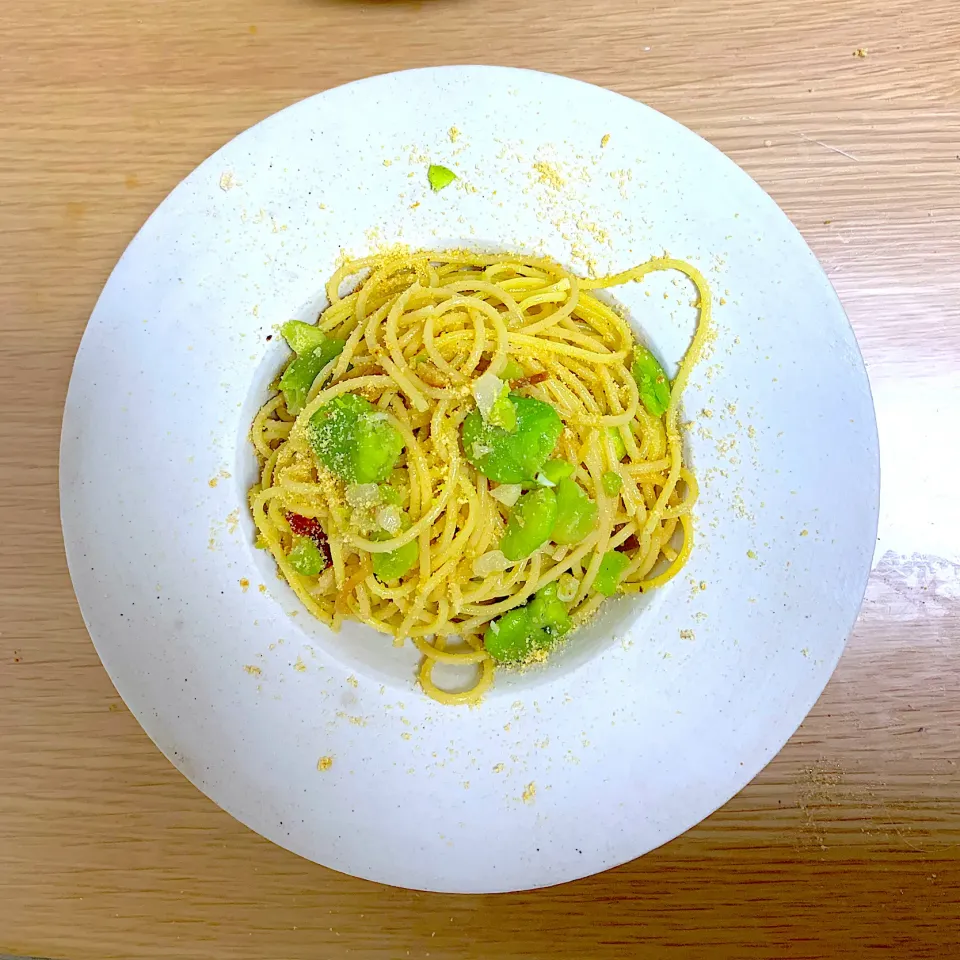 自家製カラスミと空豆のパスタ|☆アスカ☆さん