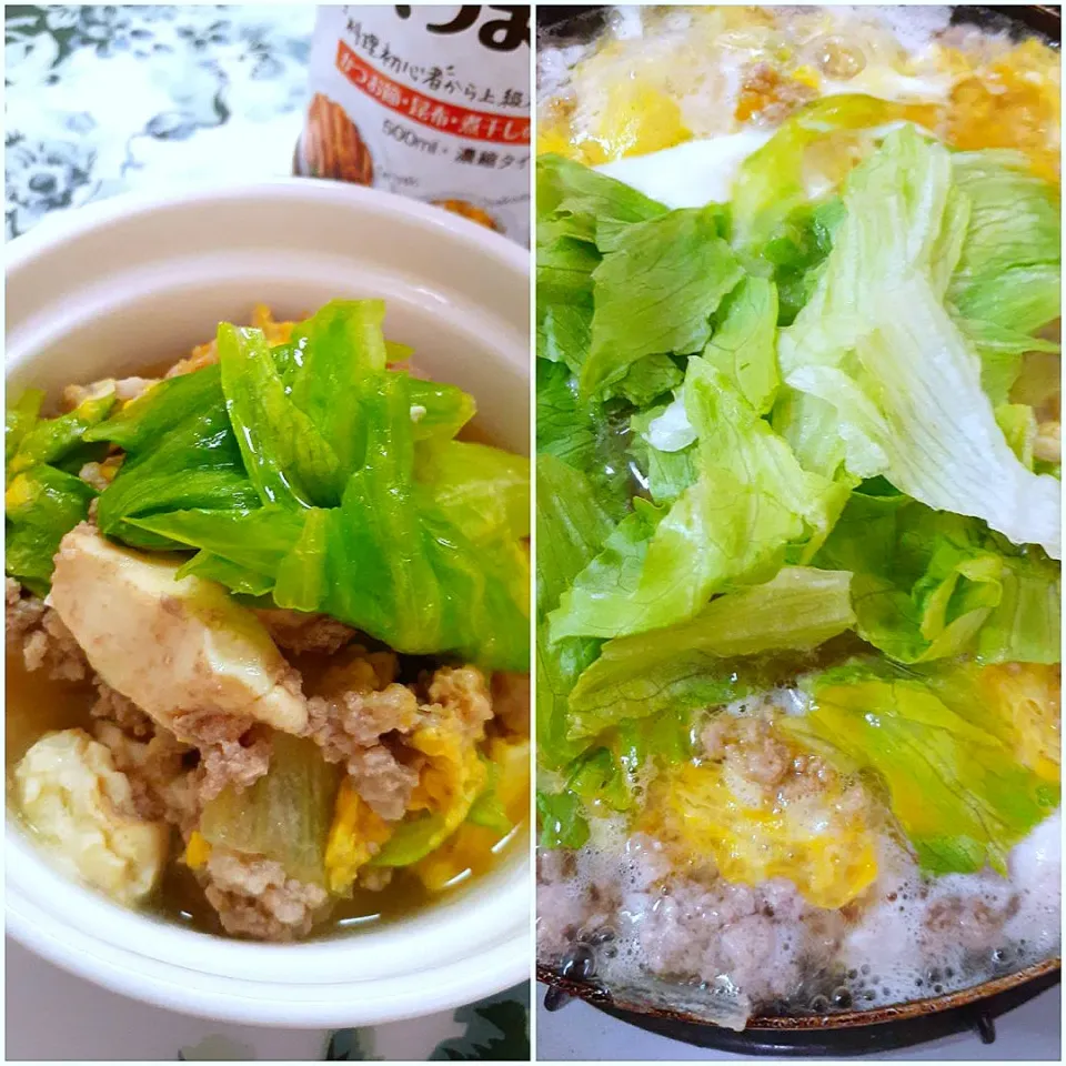 🔷豆腐と🐖豚挽肉のふんわり🐣玉子とじ🔷|@きなこさん