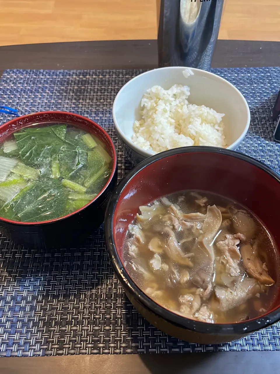 豚肉とひらたけのみぞれ煮・青菜の味噌汁|a-parkさん