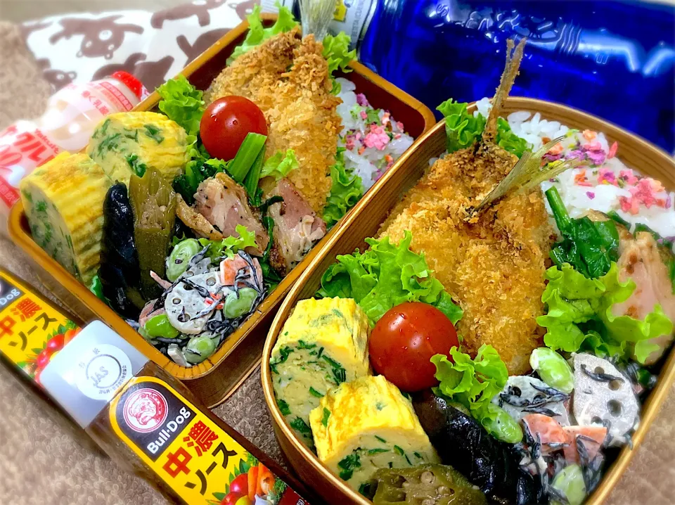 Snapdishの料理写真:今日の夫婦弁⁽⁽ ◟(灬 ˊωˋ 灬)◞ ⁾⁾💕|桃実さん