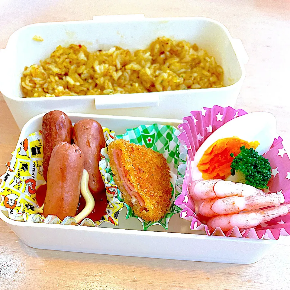 Snapdishの料理写真:中学生弁当　ドライカレー|りんごさん