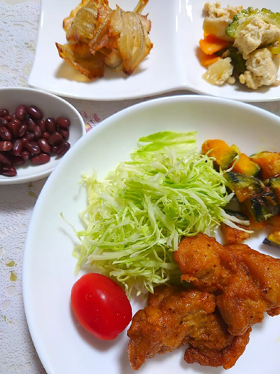 鶏の唐揚げ
他、余り物で一杯🥃|🍒ふみりん🍒さん