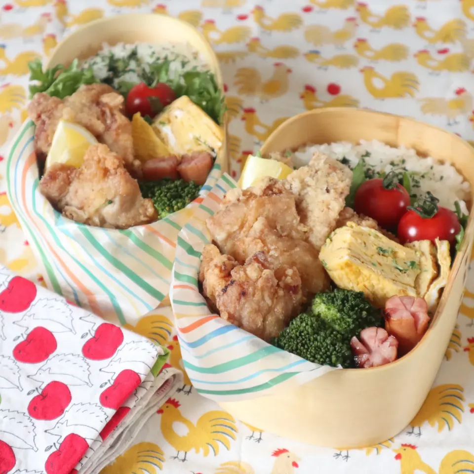 高校生男子弁当🍱唐揚げ|なかじー。さん