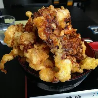 Snapdishの料理写真:たこのかき揚げ丼|Galldinさん