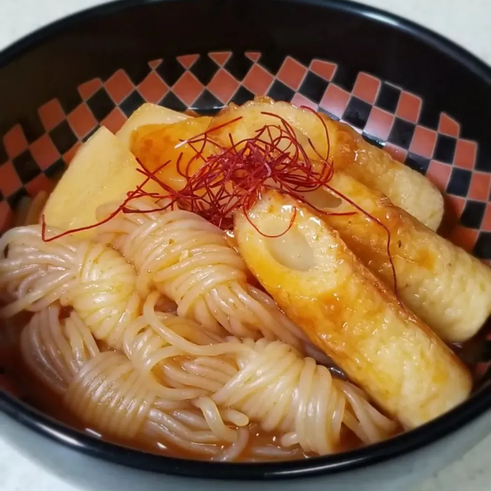 大根とちくわとしらたきの甘辛煮|ぱんだのままんさん