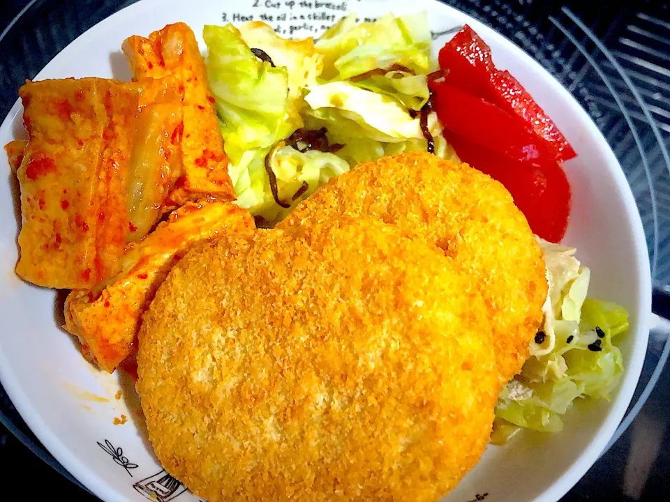 Snapdishの料理写真:本日やっと一食目😭ワンパクワンプレート|みかさん