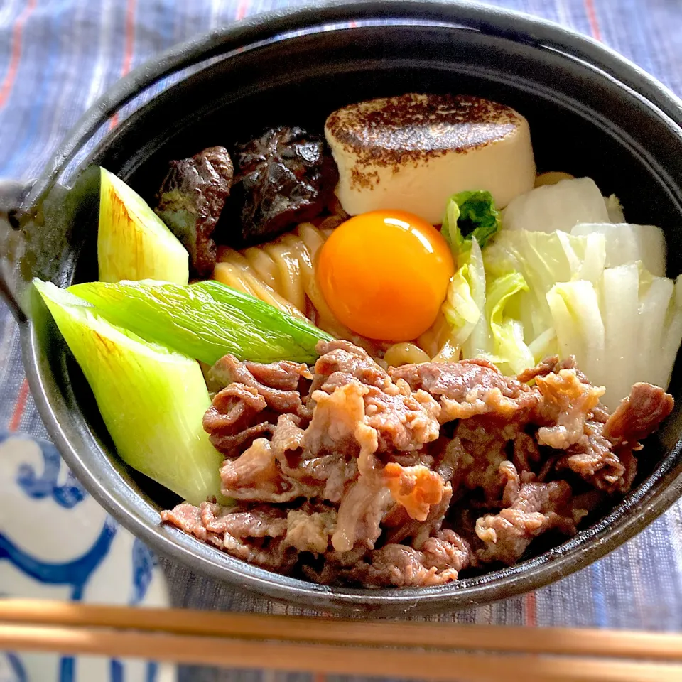 Snapdishの料理写真:すき焼きうどん|Kさん