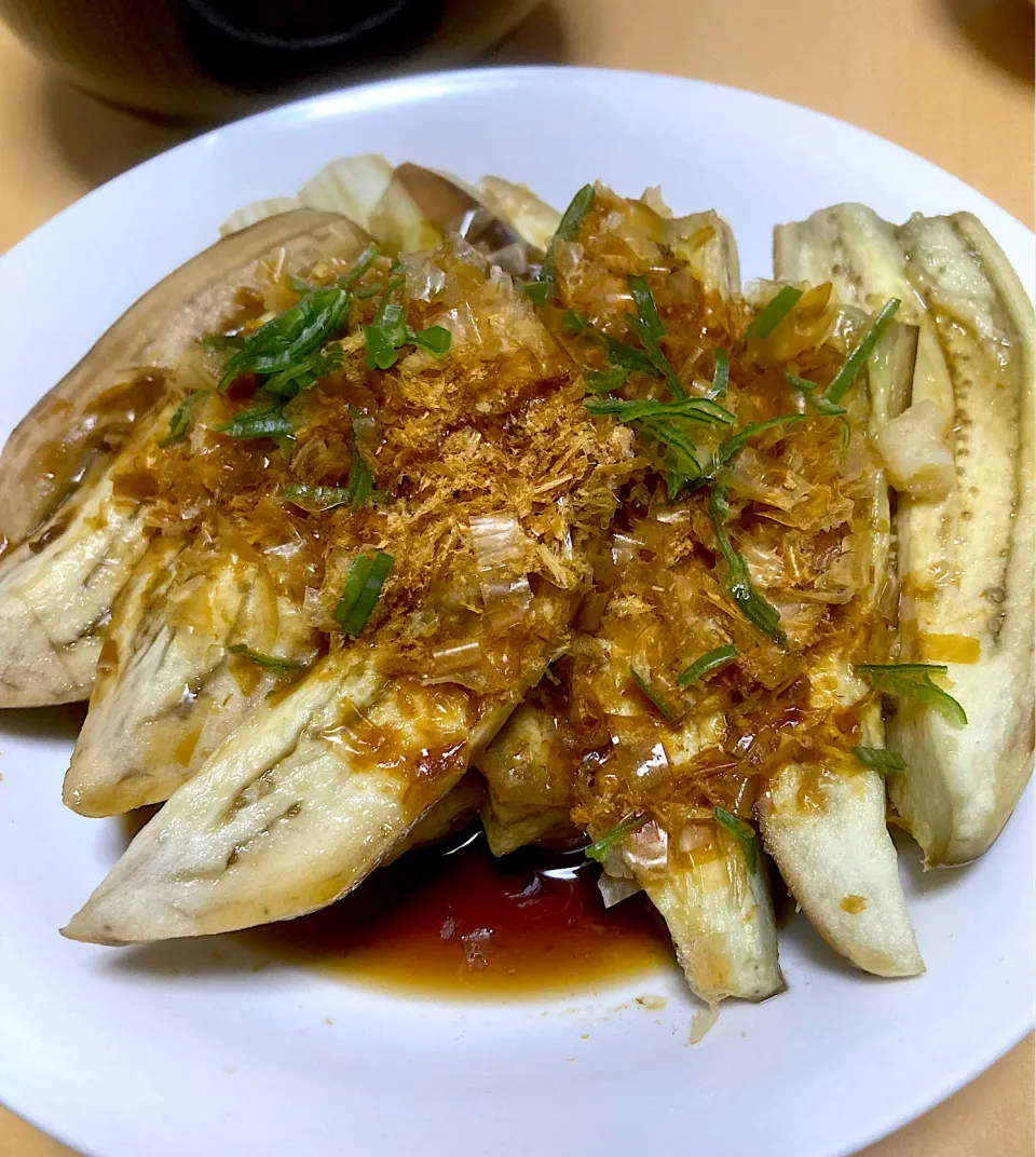 単身赴任中の男飯(焼きナス)|おおもりの星さん