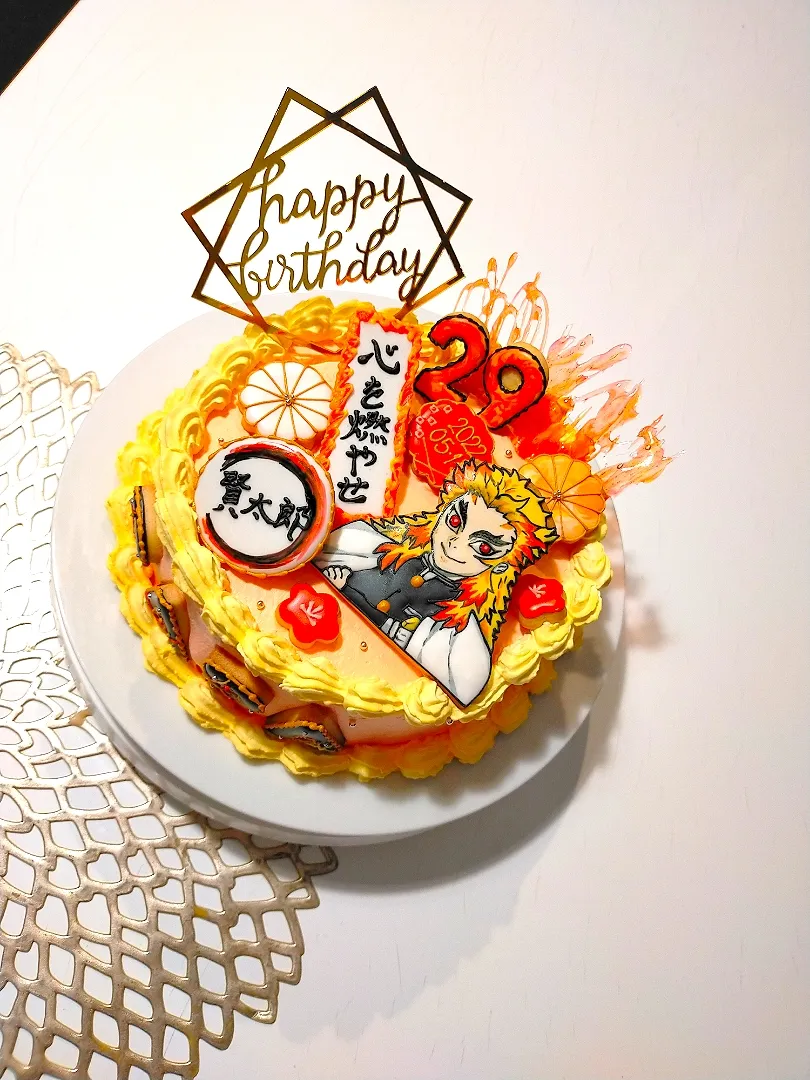 旦那のお誕生日に手作りケーキ、手作りアイシングクッキー❤️❤️❤️|harunoさん