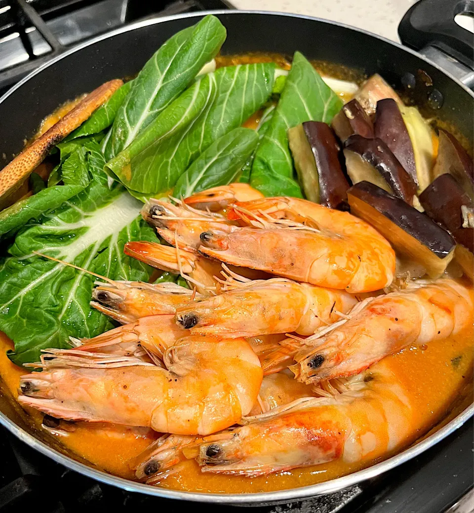 Shrimp Kare-Kare 🦐🍆🥬🧅🧄|🌺IAnneさん