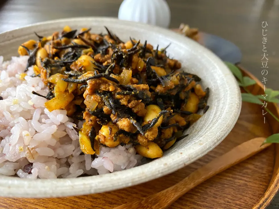 ひじきと大豆のキーマカレー|あいさん