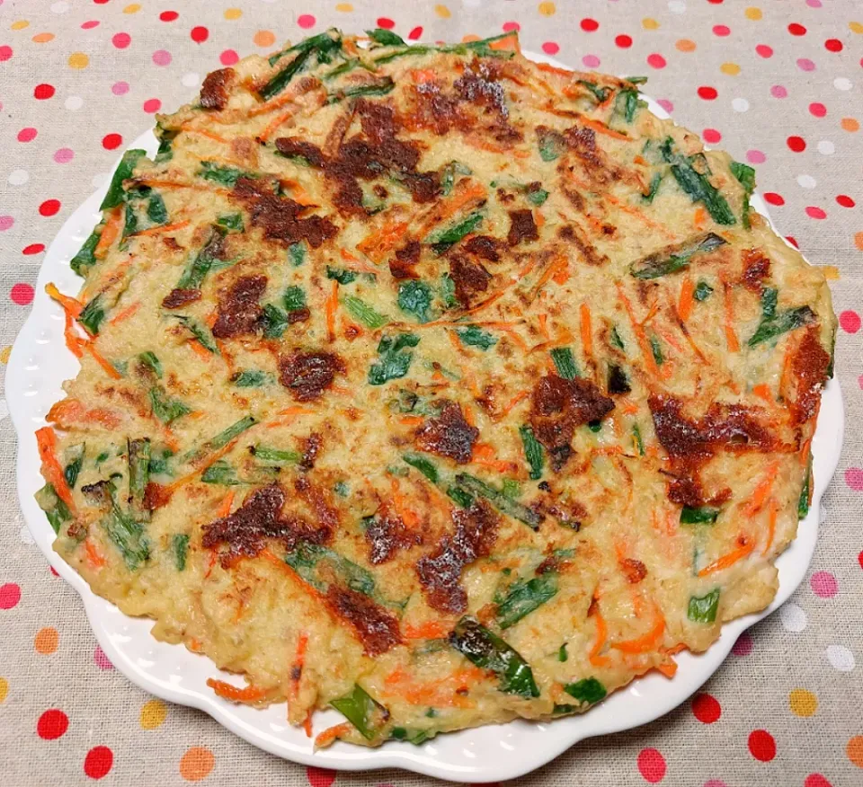 お豆腐とオートミールのちぢみ|☆ちび☆さん