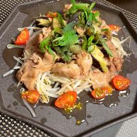 豚肉とナスの甘辛ダレ蒸し