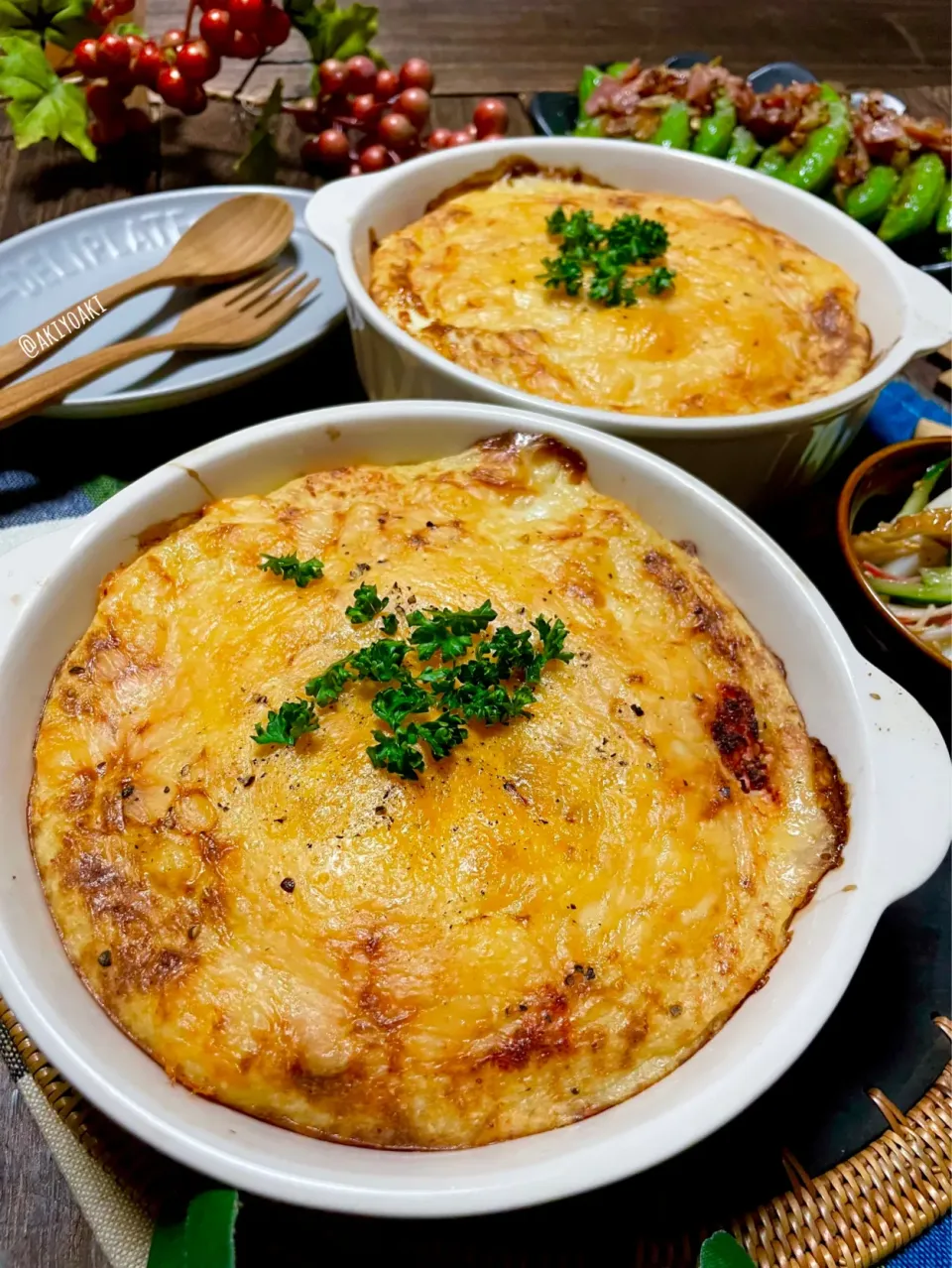 長芋と豆腐の明太子グラタン|Akiyoෆ¨̮⑅さん