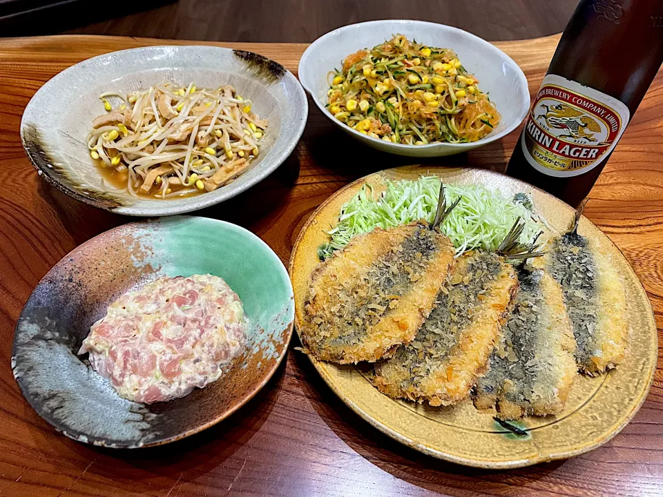 Snapdishの料理写真:2022.5.14 鰯フライ🍻🍻🍻|ゆみずさん