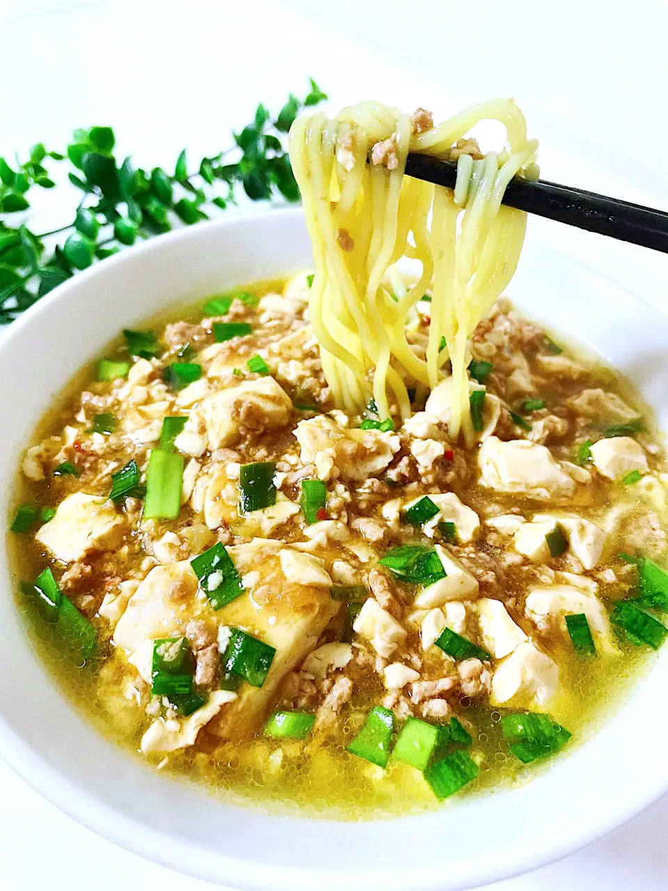 Snapdishの料理写真:コンニャク麺で麻婆ラーメン|オーロラさん