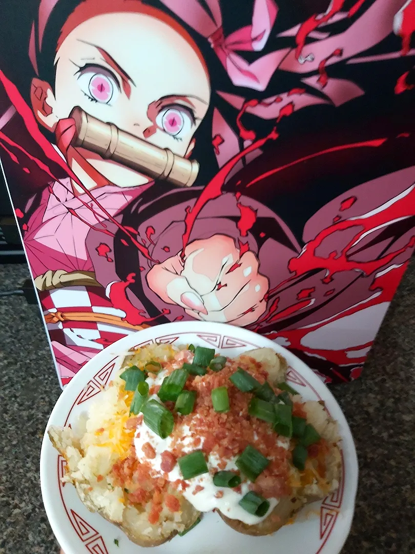 BentoFox's dish Nezuko's fully-loaded baked potato 😊|BentoFoxさん