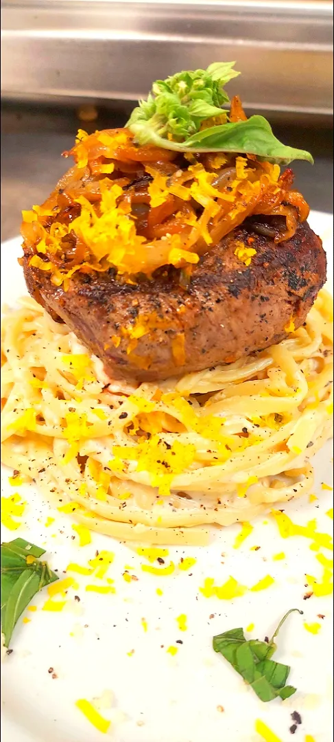 Snapdishの料理写真:Filet Cacio y Pepe w/cured egg yolk|David Teufelさん