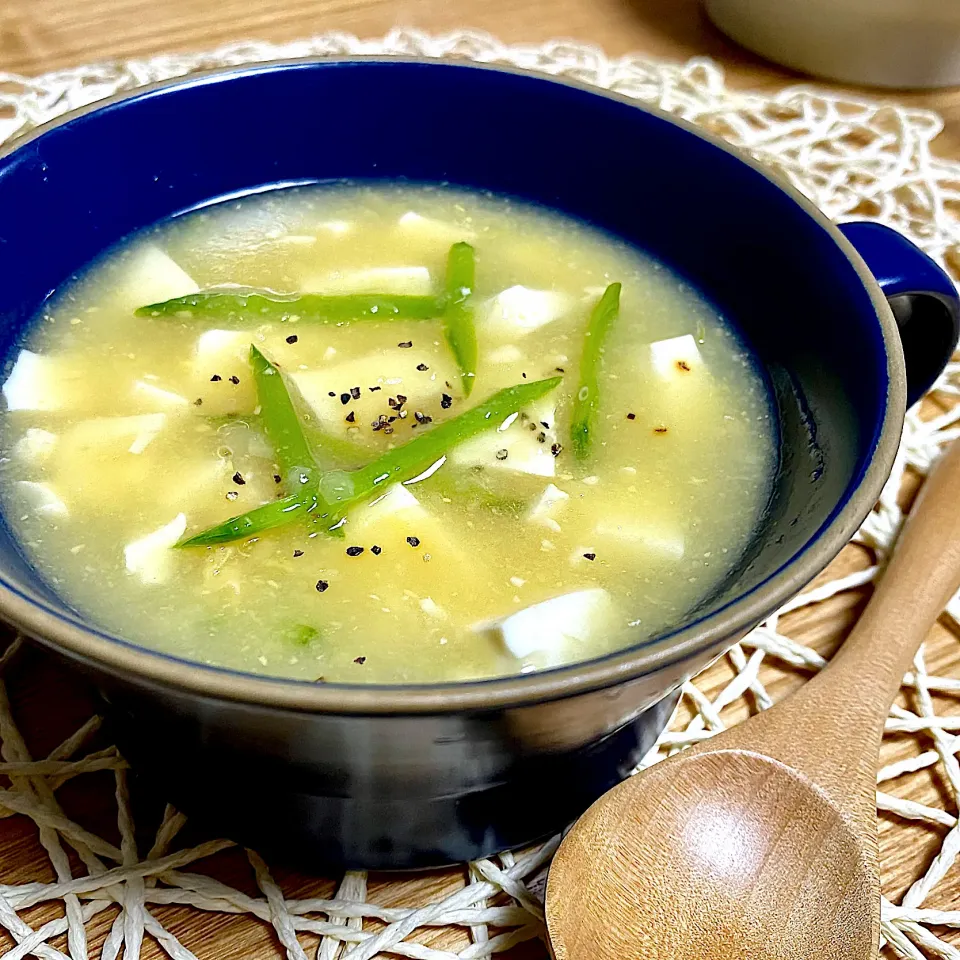 クリームコーン缶と豆腐で作る超簡単スープ|sakurakoさん