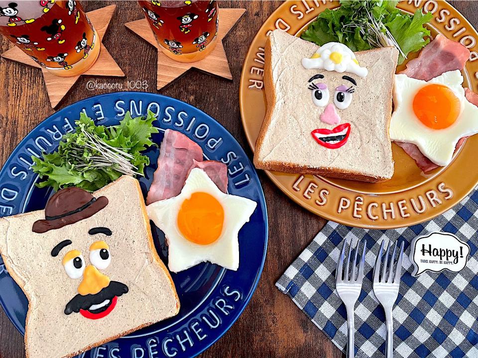 ポテトヘッド夫妻トースト🍞
