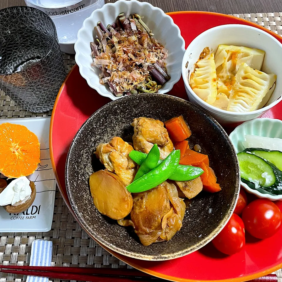 5/15晩ご飯：手羽元と新じゃがのポン酢煮|ななみんさん