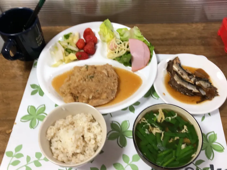 Ohana夕食　鶏むね肉みぞれかけ、いわしの煮付け|Ohanaさん