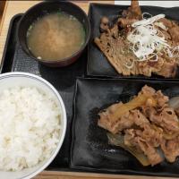 牛カルビ&牛皿定食