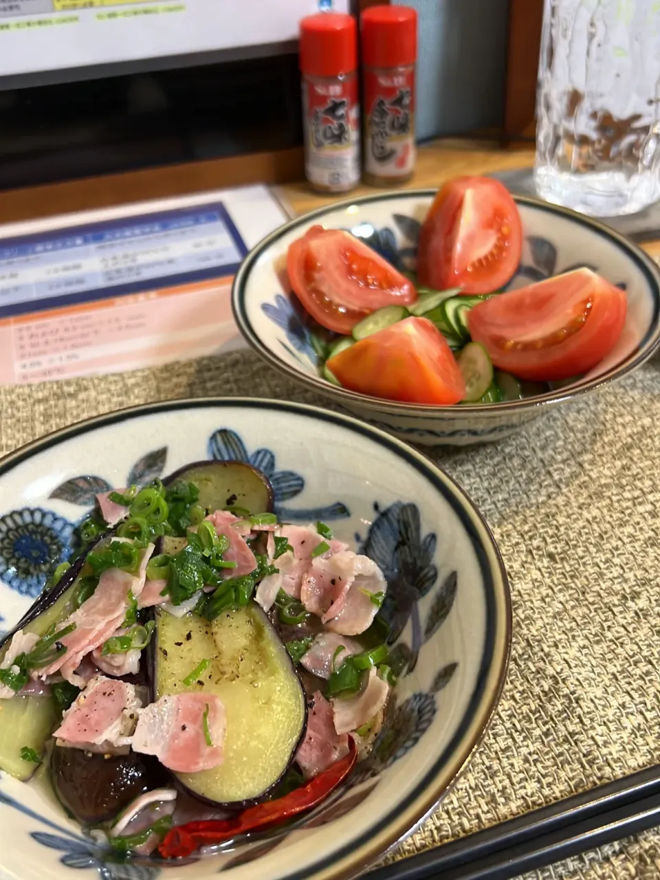 茄子とベーコンのピリ辛炒め|くろさん