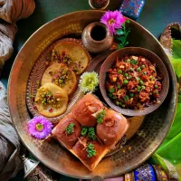 Snapdishの料理写真:Sunday Special Lunch....

Mutton Keema Masala
Pav

Saffron Malpua/Pancakes