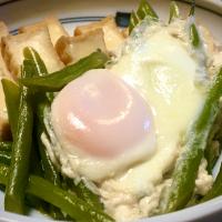 いんげん豆•厚揚げ煮物のすごもり卵