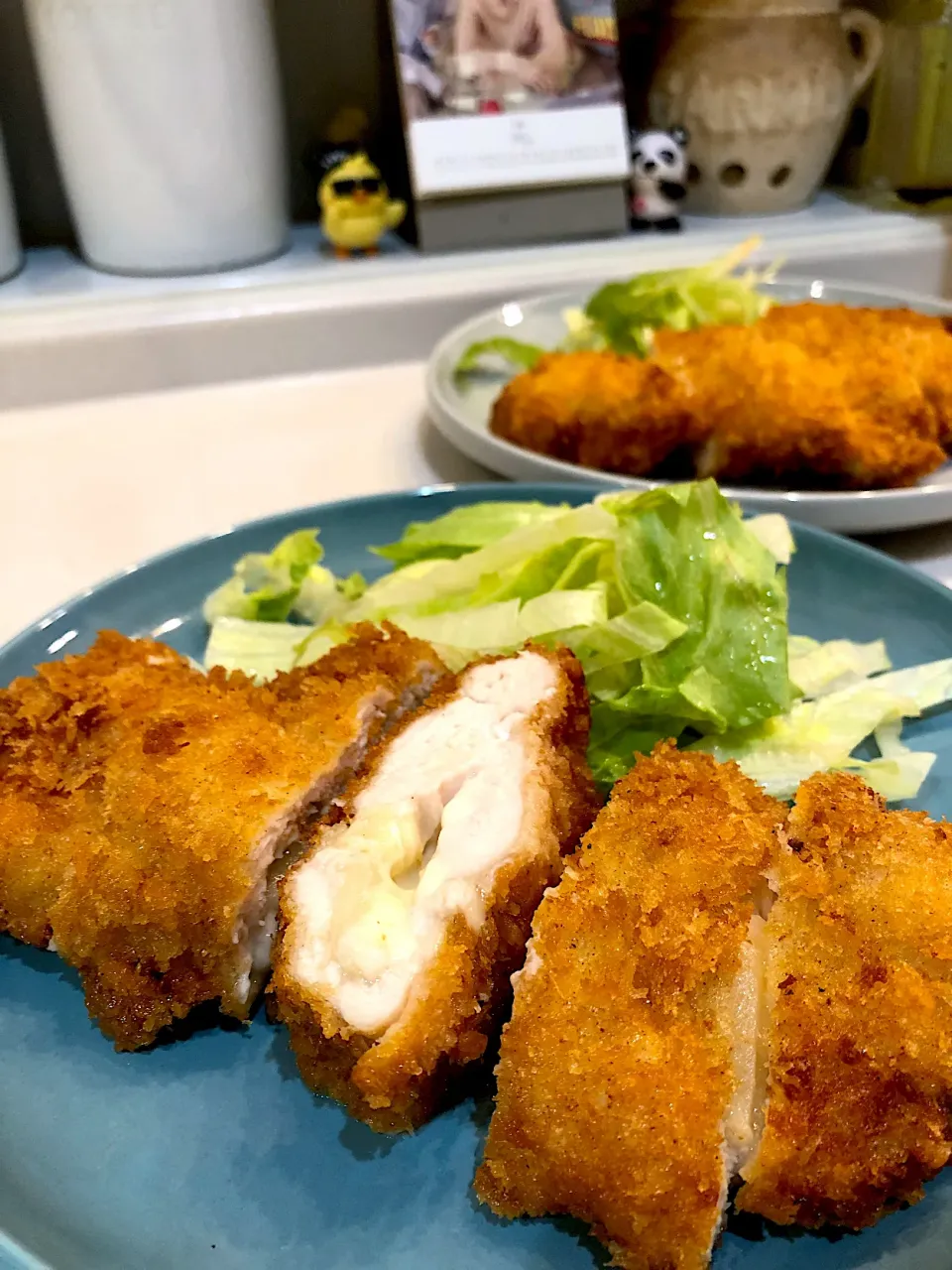 チキンカツ♪チーズと新生姜の甘酢漬け入り。|ゆきさん