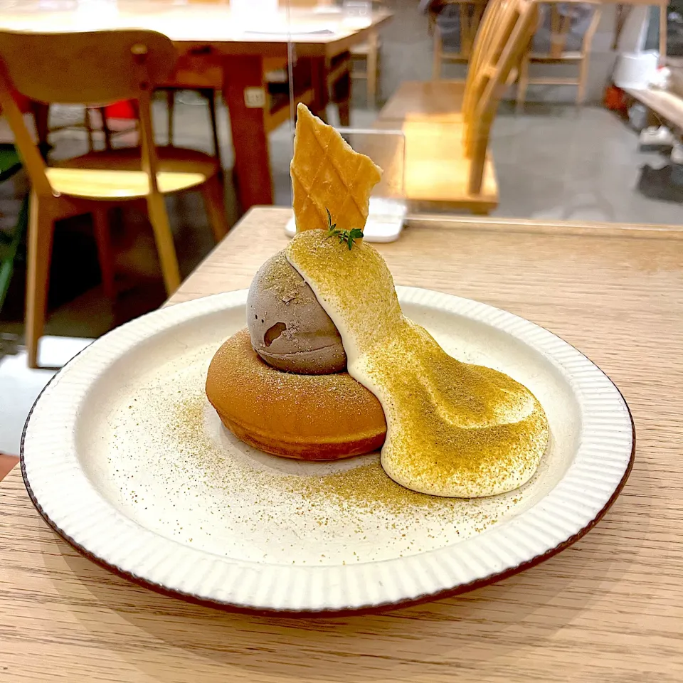 Hojicha sawdust waffle|skyblueさん