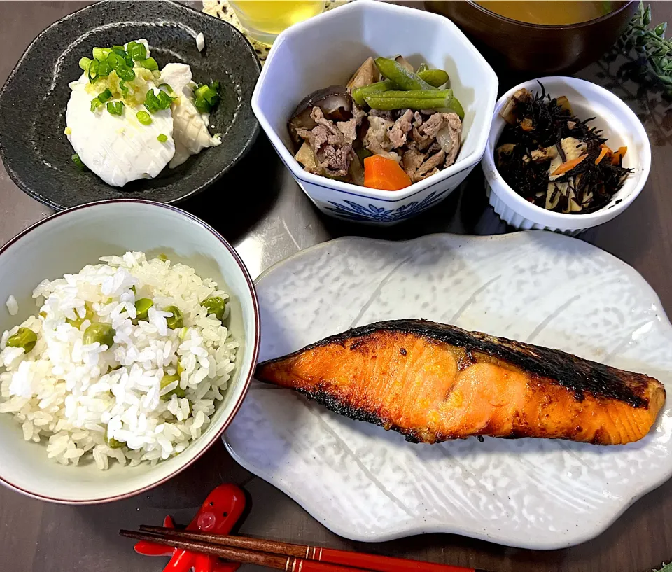 豆ご飯定食😋|noeさん