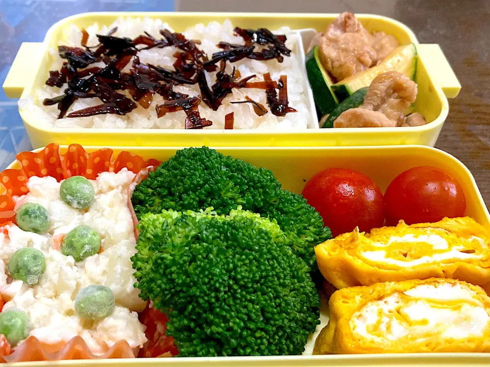 豚肉とズッキーニの味噌炒め弁当|料理嫌いを直したいさん