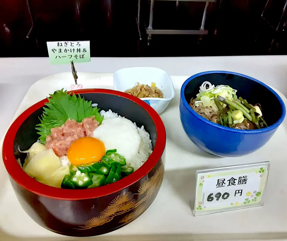 ねぎトロ山かけ丼・ハーフ山菜そばセット|nyama1さん