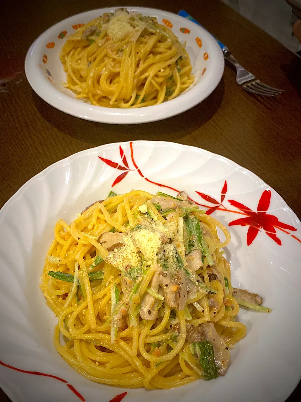 たらこと椎茸のスパゲティ🍝|ch＊K*∀o(^^*)♪さん